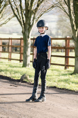 Children's Boys Black Omega Horse Riding Breeches