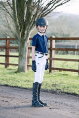 Children's Boys White Omega Competition Breeches