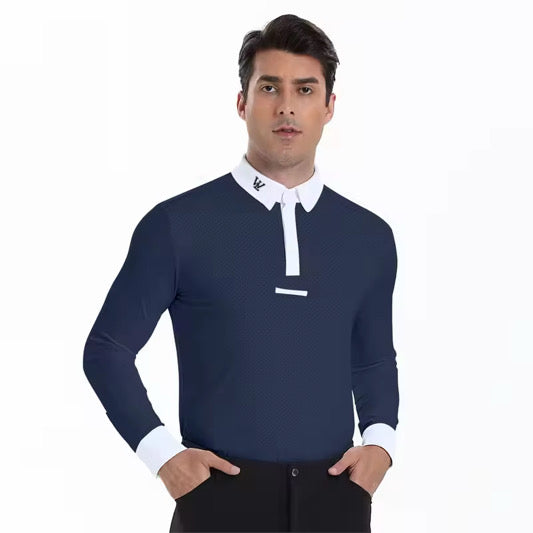 Men's Omega Navy Riding Competition Shirt