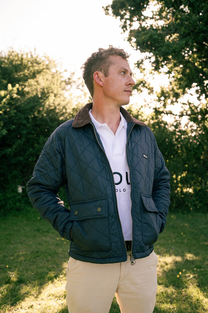 Men's Navy Quilted Jacket