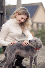 Women's Arctic White Hudson Bay Roll Neck Cable Knit Jumper