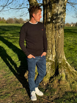 Men's Black Unisex Hudson Bay Cable Knit Jumper