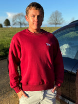 Unisex Signature Wolf Tundra Cranberry Red Fleece Jumper