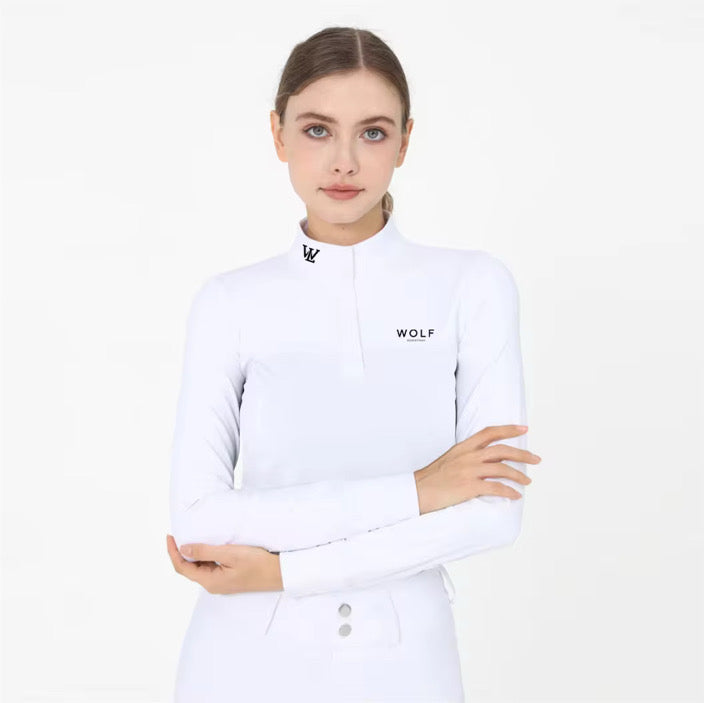 Ladies Omega White Long Sleeve Competition Shirt