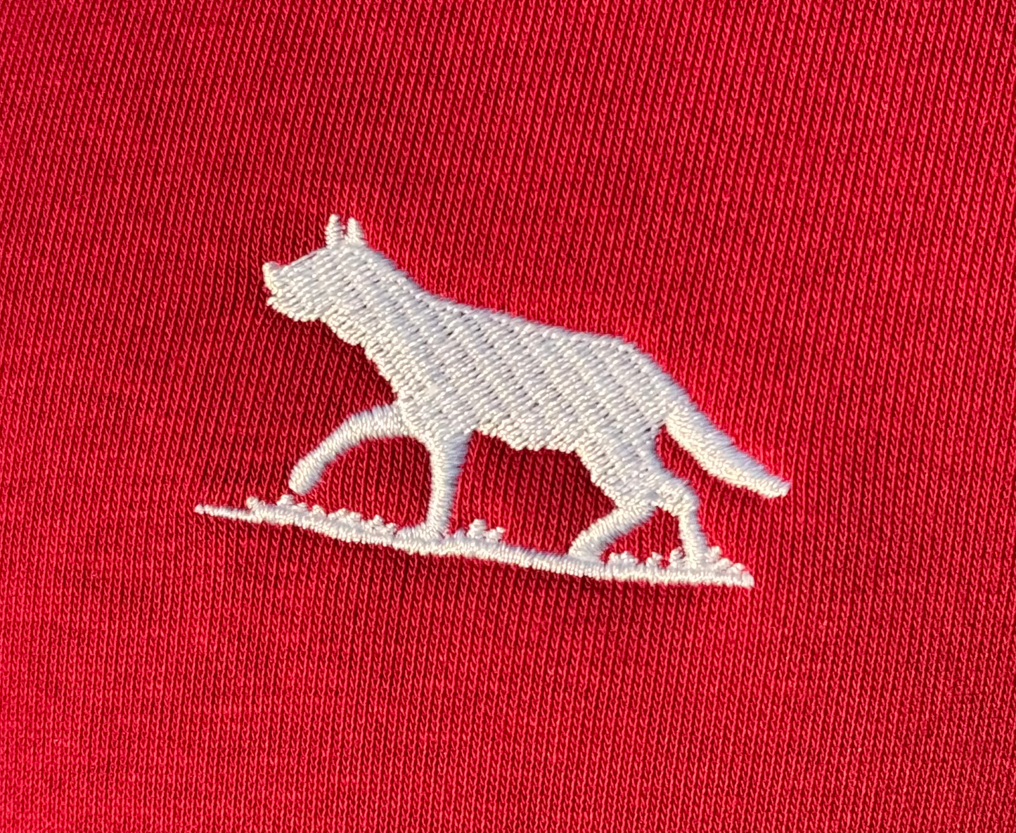 Unisex Signature Wolf Tundra Cranberry Red Fleece Jumper