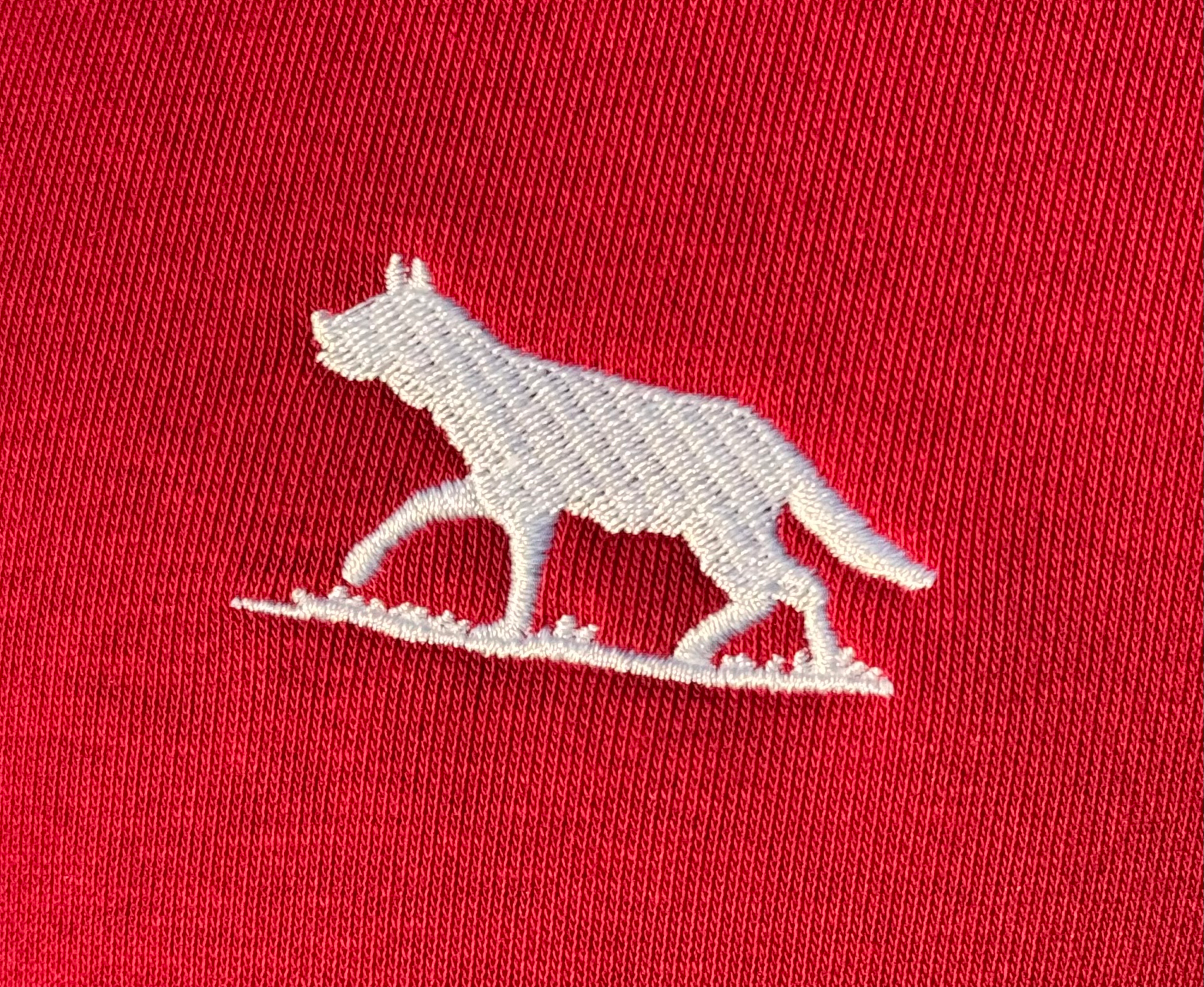 Unisex Signature Wolf Tundra Cranberry Red Fleece Jumper