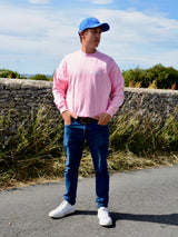 Men's Mackenzie River Oversized Pink Crewneck Jumper