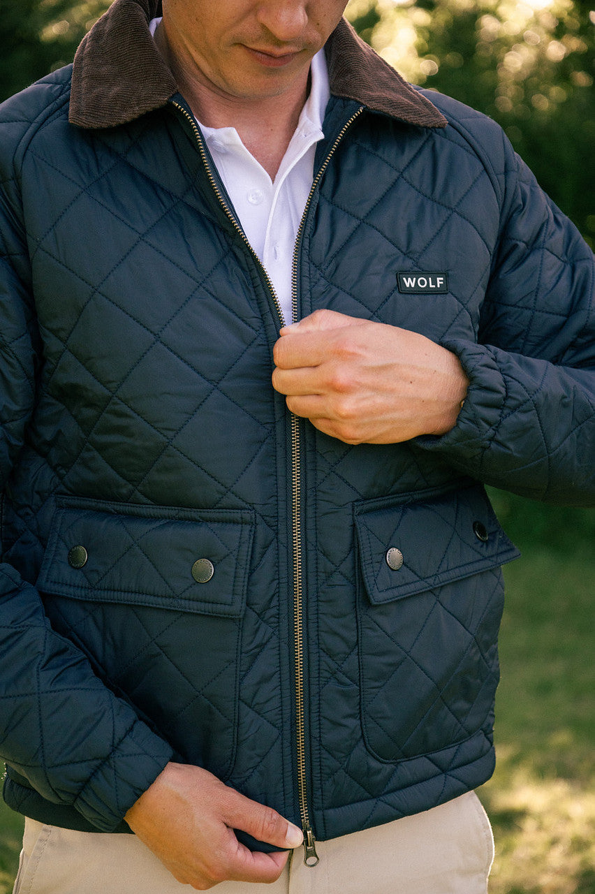 Men's Navy Quilted Jacket