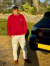 Unisex Signature Wolf Tundra Cranberry Red Fleece Jumper