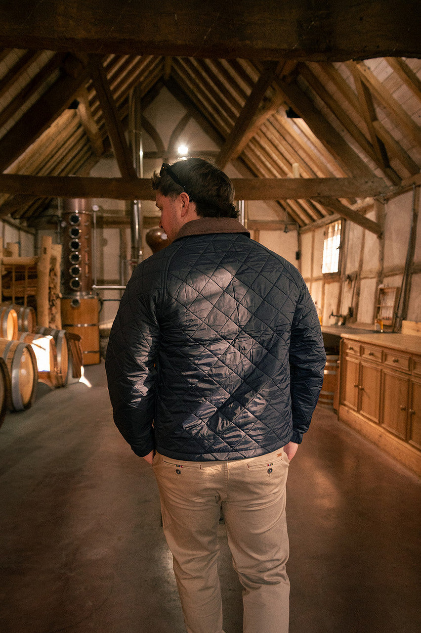 Men's Navy Quilted Jacket