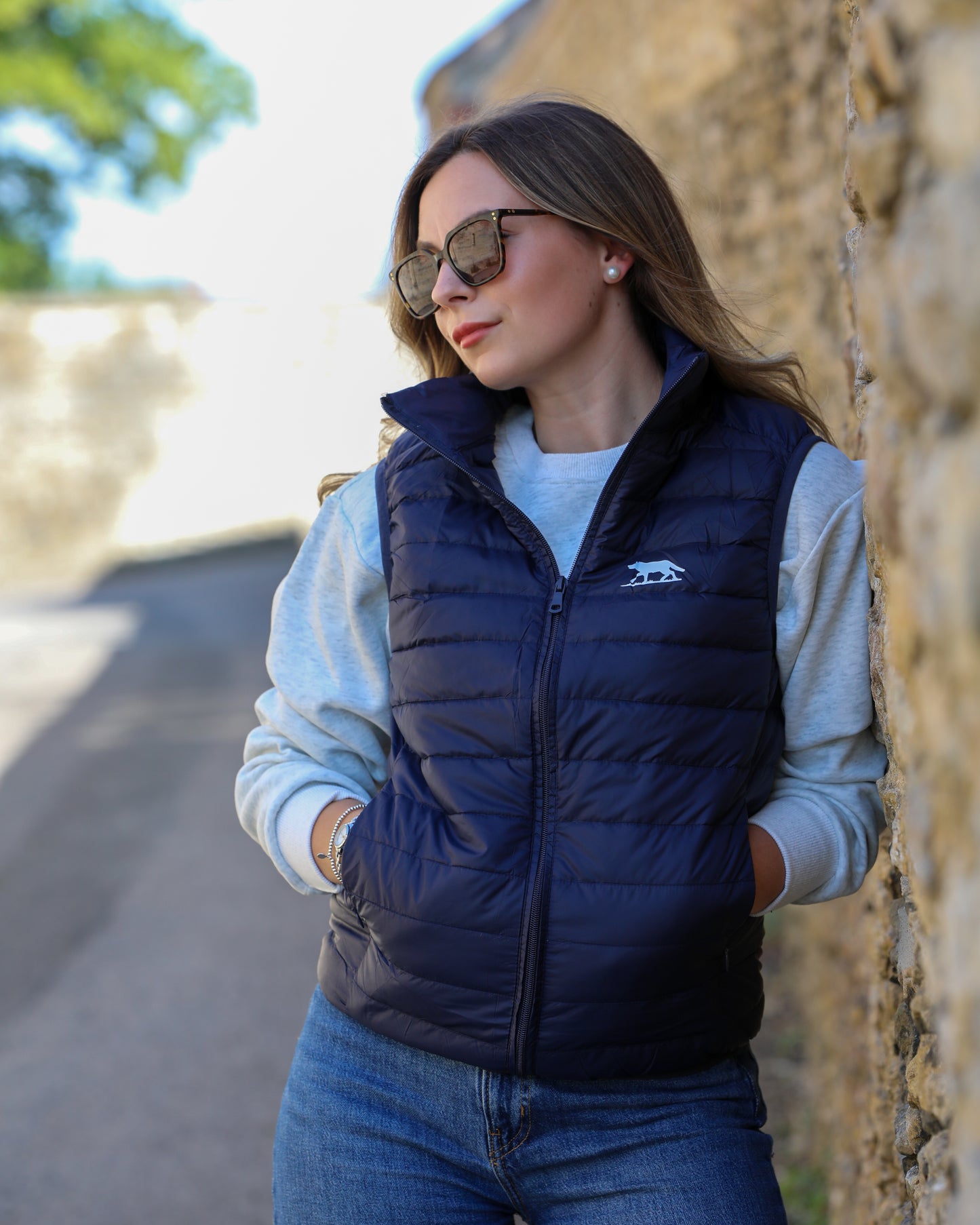 Women's Navy Lightweight Padded Gilet