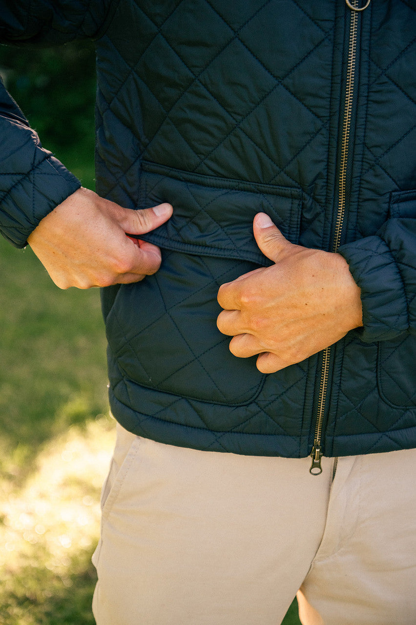 Men's Navy Quilted Jacket