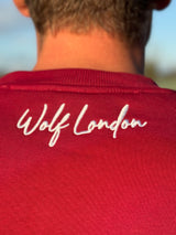 Unisex Signature Wolf Tundra Cranberry Red Fleece Jumper