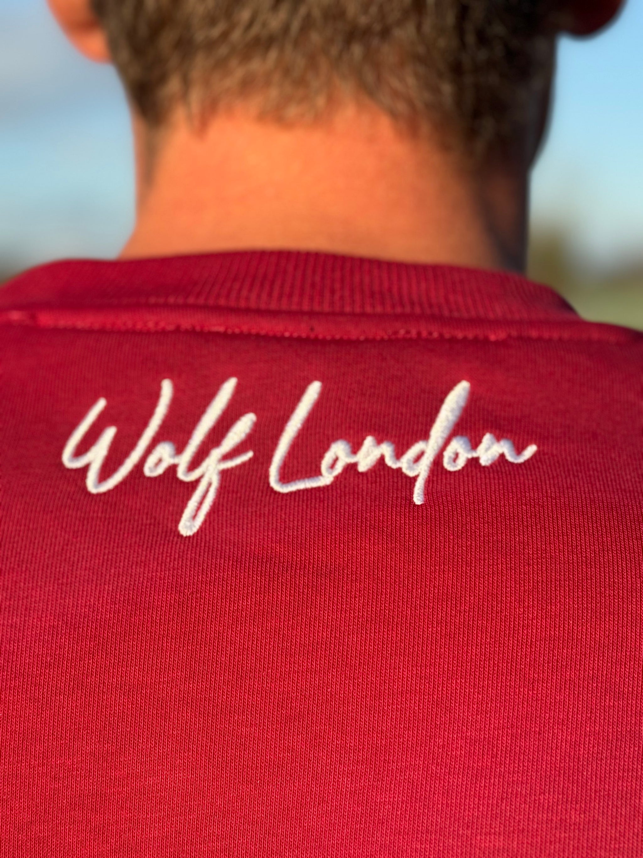 Unisex Signature Wolf Tundra Cranberry Red Fleece Jumper