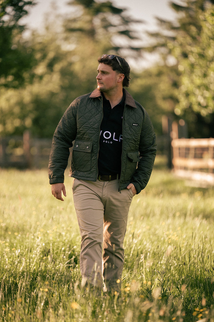 Men's British Racing Green Quilted Jacket