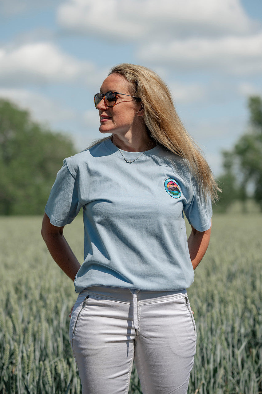 Women's Wolf Equestrian Sky Blue Tee
