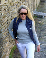 Women's Grey Unisex Hudson Bay Cable Knit Jumper