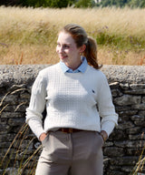 Women's Ivory White Hudson Bay Cable knit Jumper
