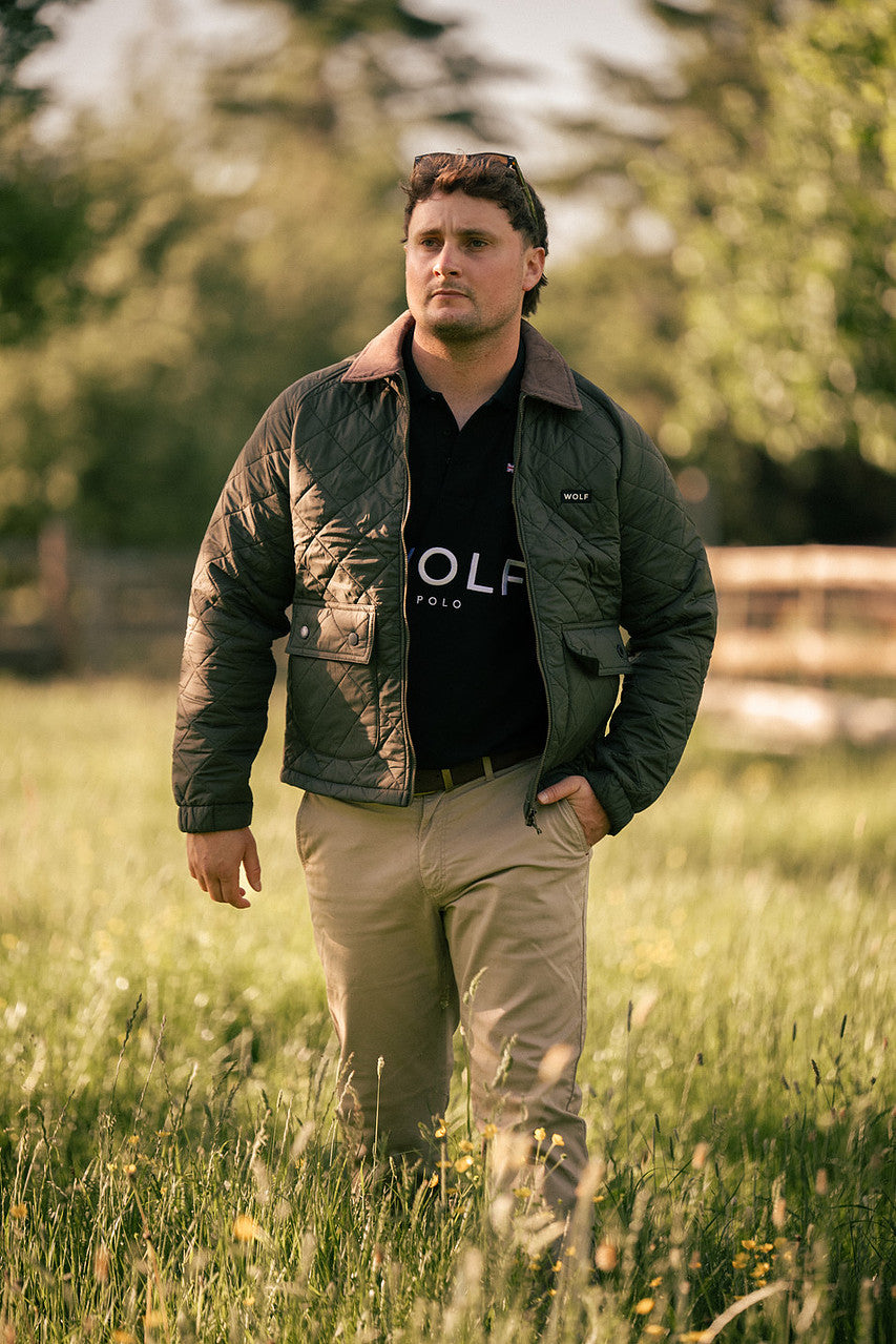 Men's British Racing Green Quilted Jacket
