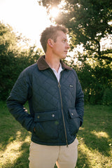 Men's Navy Quilted Jacket