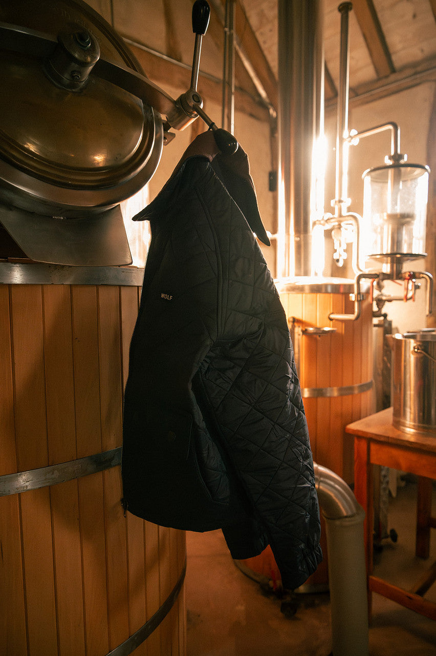Men's Navy Quilted Jacket