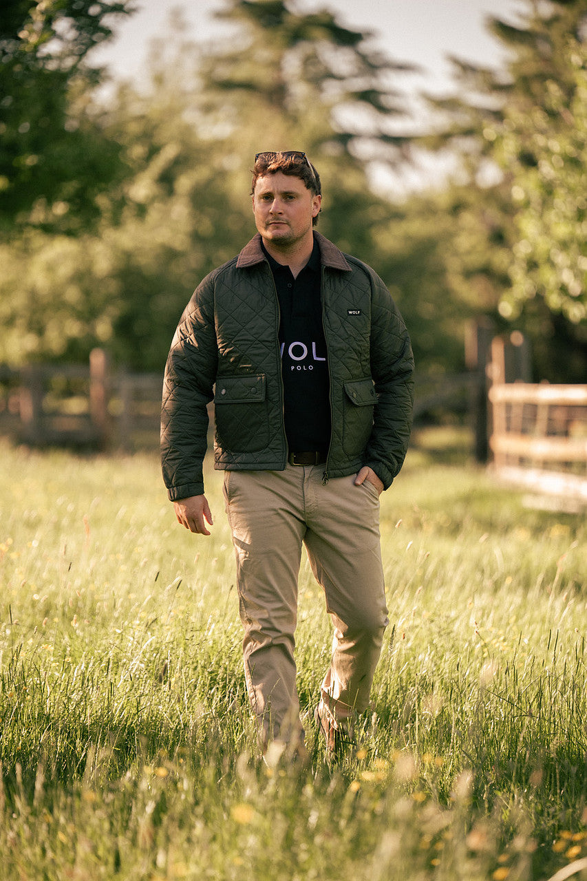 Men's British Racing Green Quilted Jacket