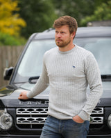 Men's Grey Unisex Hudson Bay Cable Knit Jumper