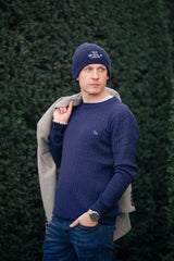 Men's Midnight Navy Hudson Bay Cableknit Jumper