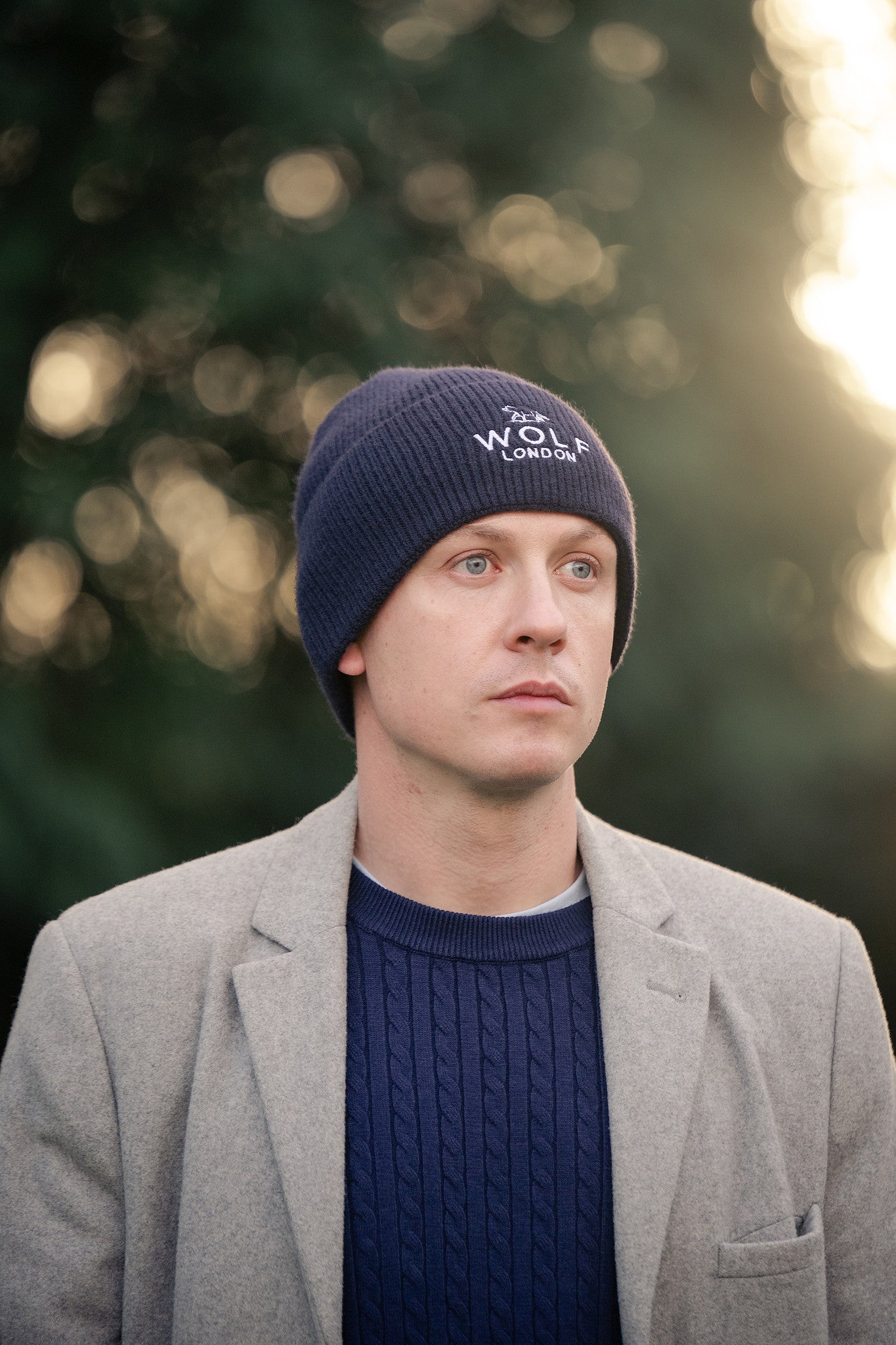 Men's Midnight Navy Hudson Bay Cableknit Jumper