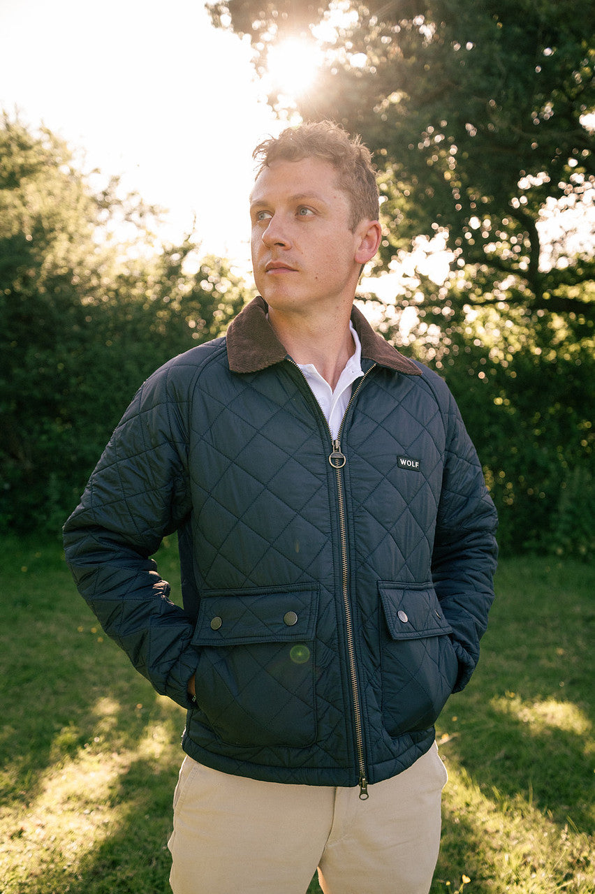 Men's Navy Quilted Jacket