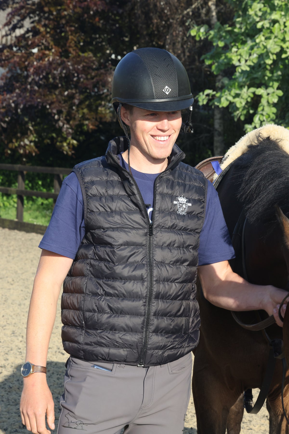 Men's Black Lightweight Padded Gilet