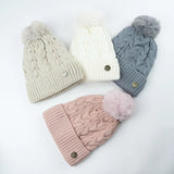 Beige Faux Fur Hat 
