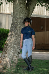 Children's White Riding Tights Front View