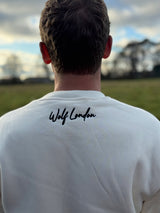 Close up shot of the Wolf London Signature Text Logo