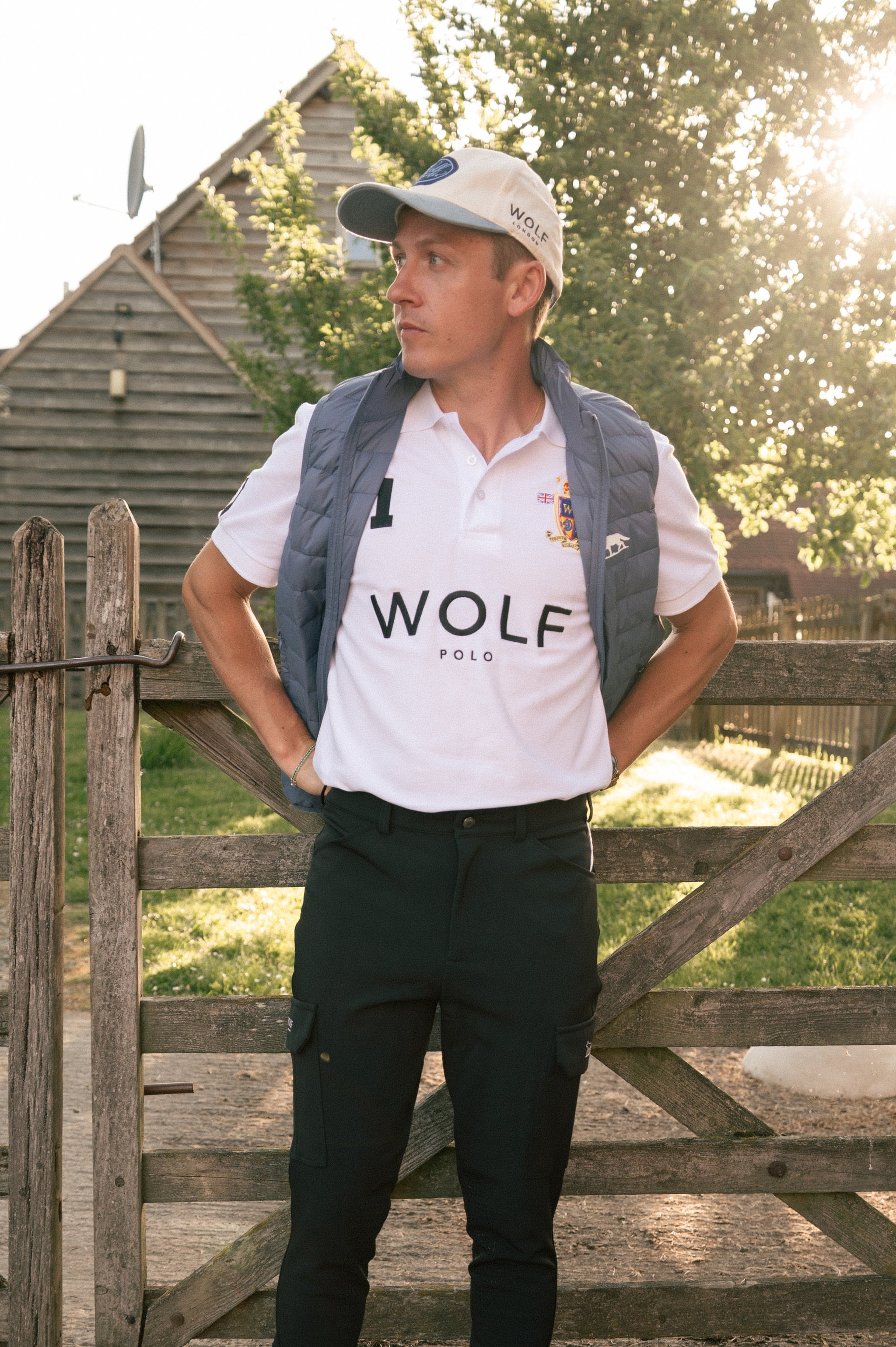 Men's Black Cargo Breeches Front View