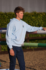 Men's Blue Wolf Equestrian Riding Hoodie
