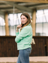 Side of Mint Green Quarter Zip