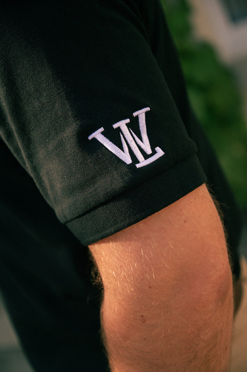 Signature Black Polo Shirt with WL Sleave Logo 