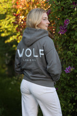 Women's Grey Wolf London Oversized Hoodie Back view 