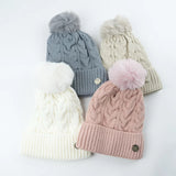 Faux Fur Hats in White, Beige, Pink and Grey