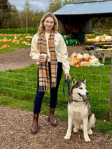 Women's Tundra Fleece Jumper with Siberian Husky called Wolf 