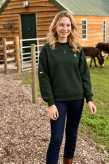 Women's Wolf London British Racing Green Crewneck Jumper